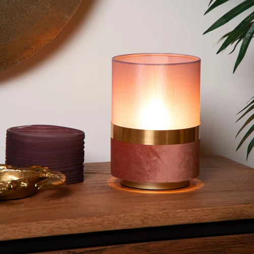 Lucide EXTRAVAGANZA TUSSE - Tischlampe - Ø 15 cm - 1xE14 - Rosa - Atmosphäre 1